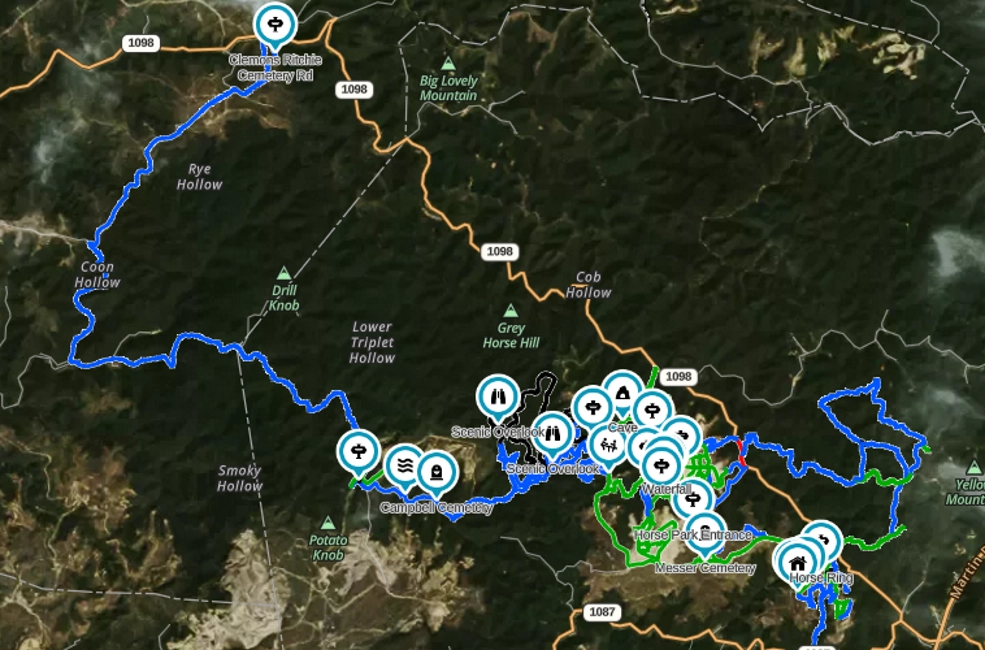 Mine Made Adventure Park Map